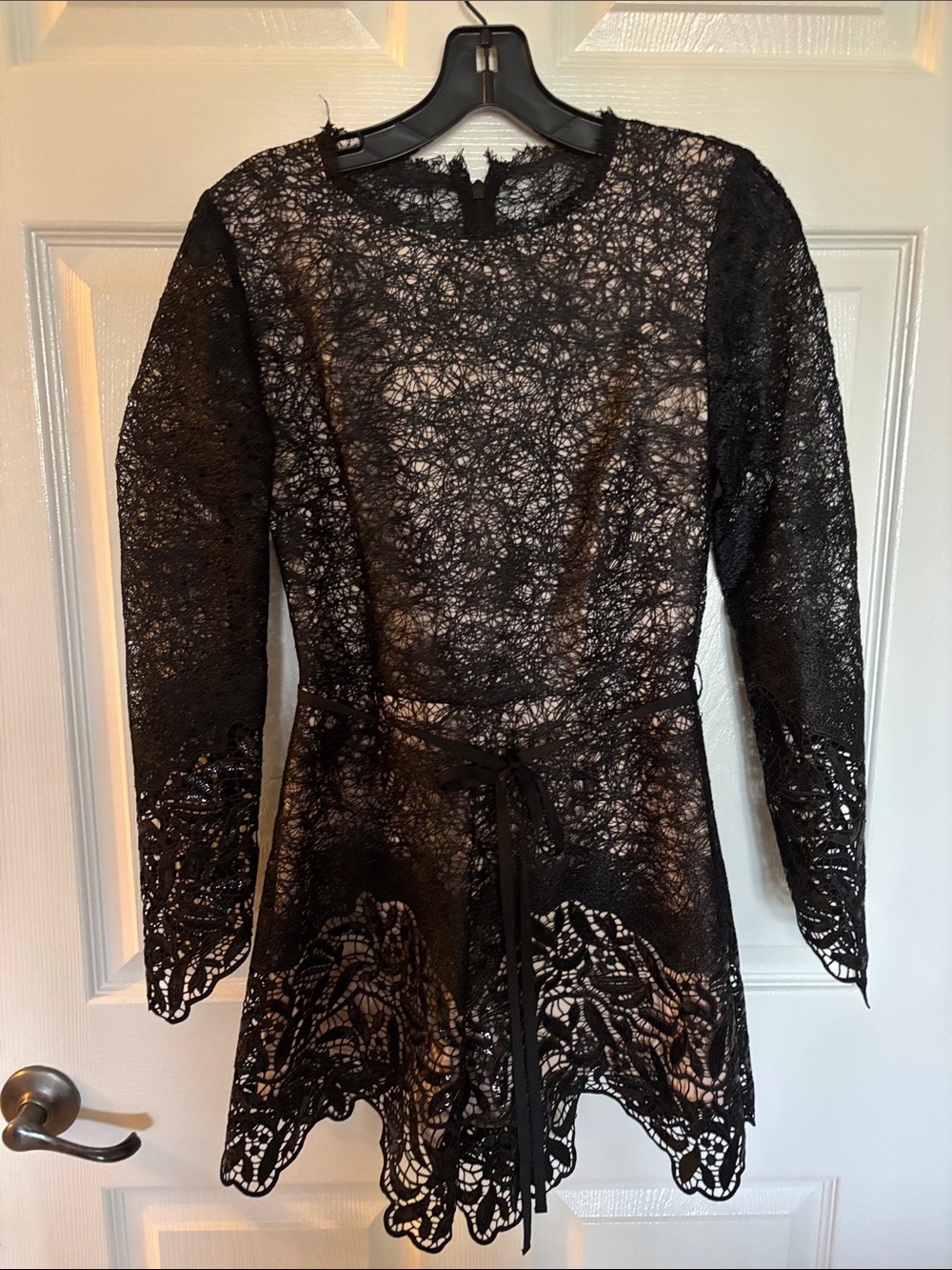 Alexis Izu Black Lace Long-Sleeve romper new with no tags